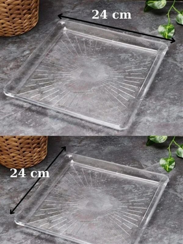 6 Adet Madlen Kare Servis Tabak 24x24 - Görsel 5