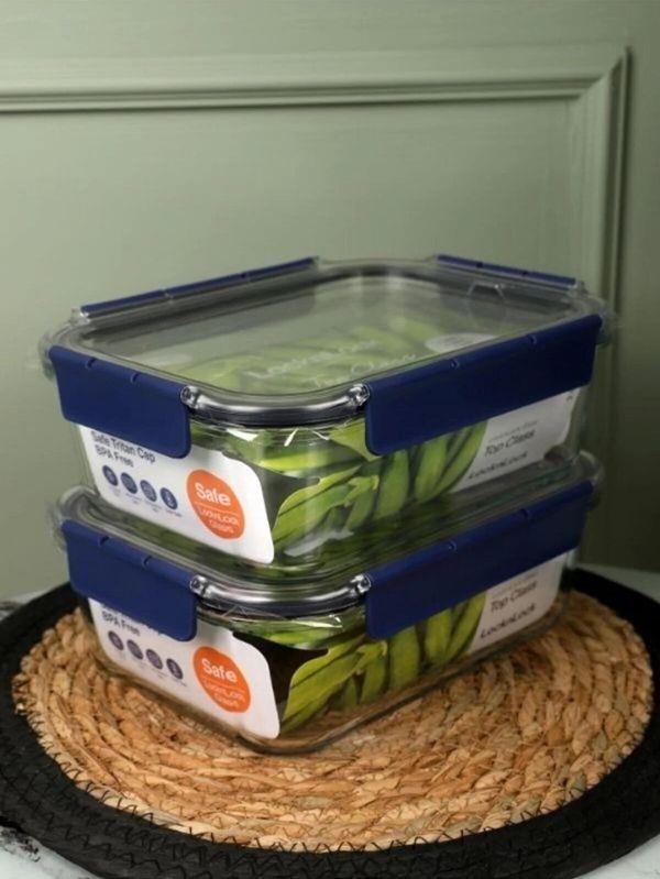 Lock & Lock Hava Geçirmez Cam Saklama Kabı 1.6 LT | 400°C Isıya Kadar Güvenli - Görsel 2